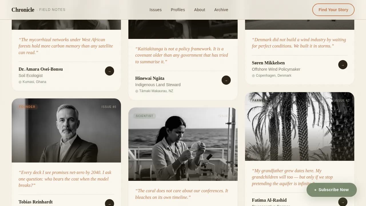 Journal — Compelling Environmental Newsletter Landing Page Template