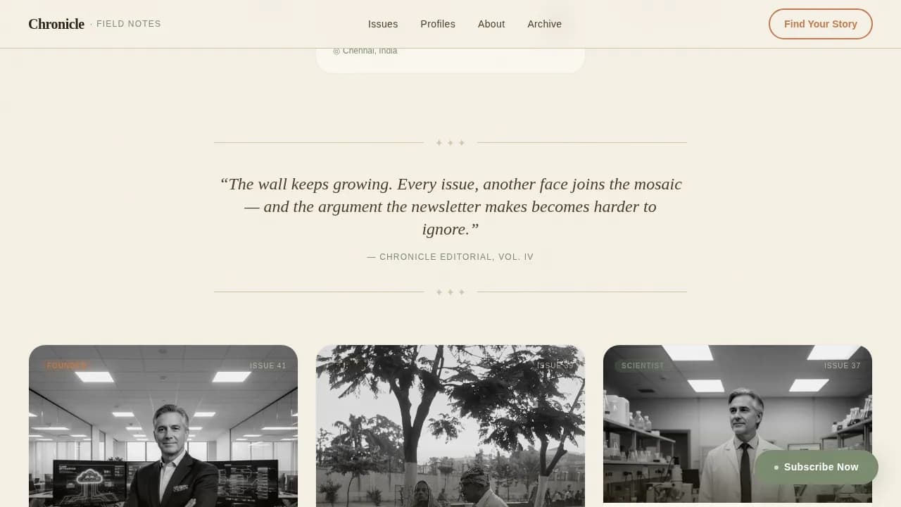 Journal — Compelling Environmental Newsletter Landing Page Template