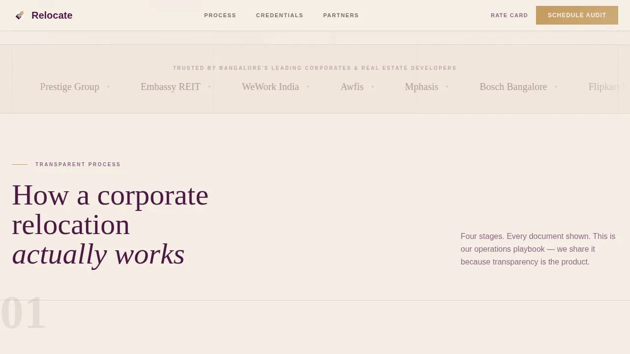 Transition — Seamless Corporate Moving Landing Page Template