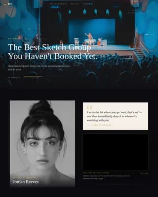 Punchline — Hilarious Comedy Ensemble Landing Page Template