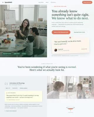 Vocal — Licensed Speech Therapy Landing Page Template