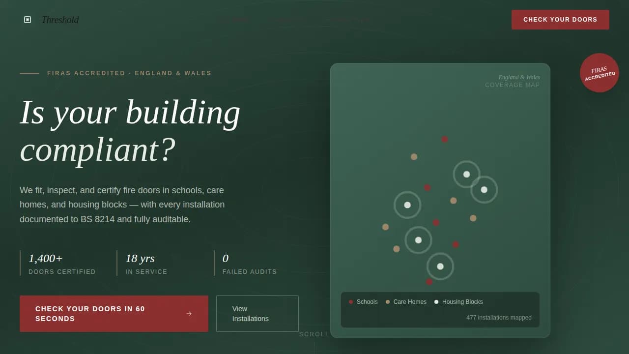 Certify — Verified Safety Standards Landing Page Template