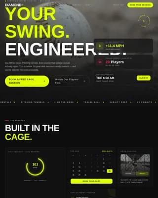 Homerun — Elite Youth Baseball Landing Page Template