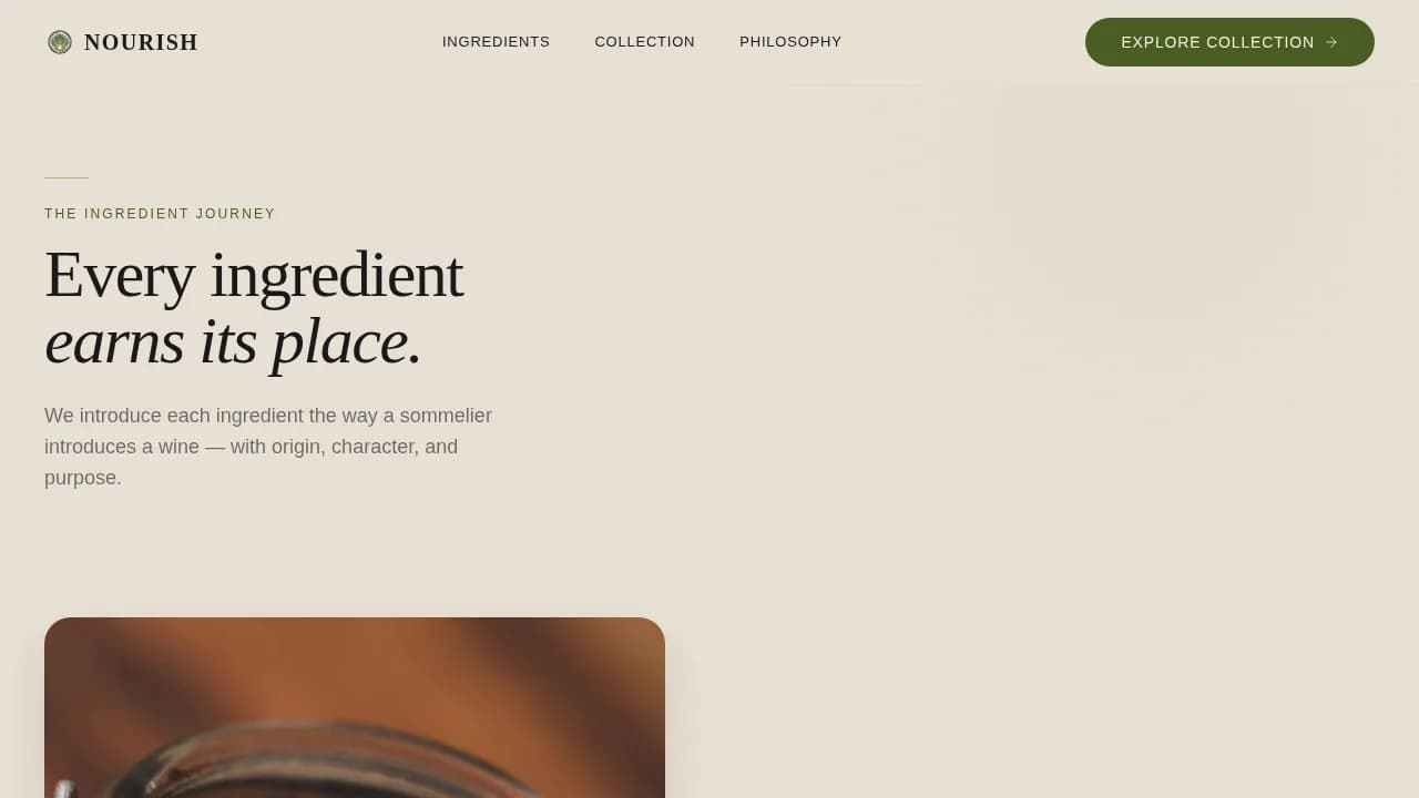 Vitality — Premium Wellness Nutrition Landing Page Template