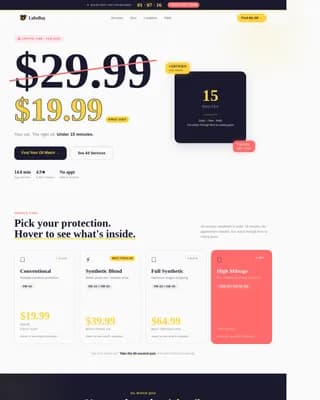 QuickLube — Rapid Auto Service Landing Page Template