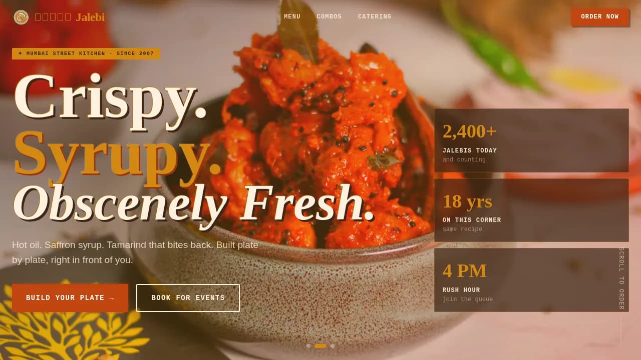 Spice — Vibrant Street Food Marketplace Landing Page Template