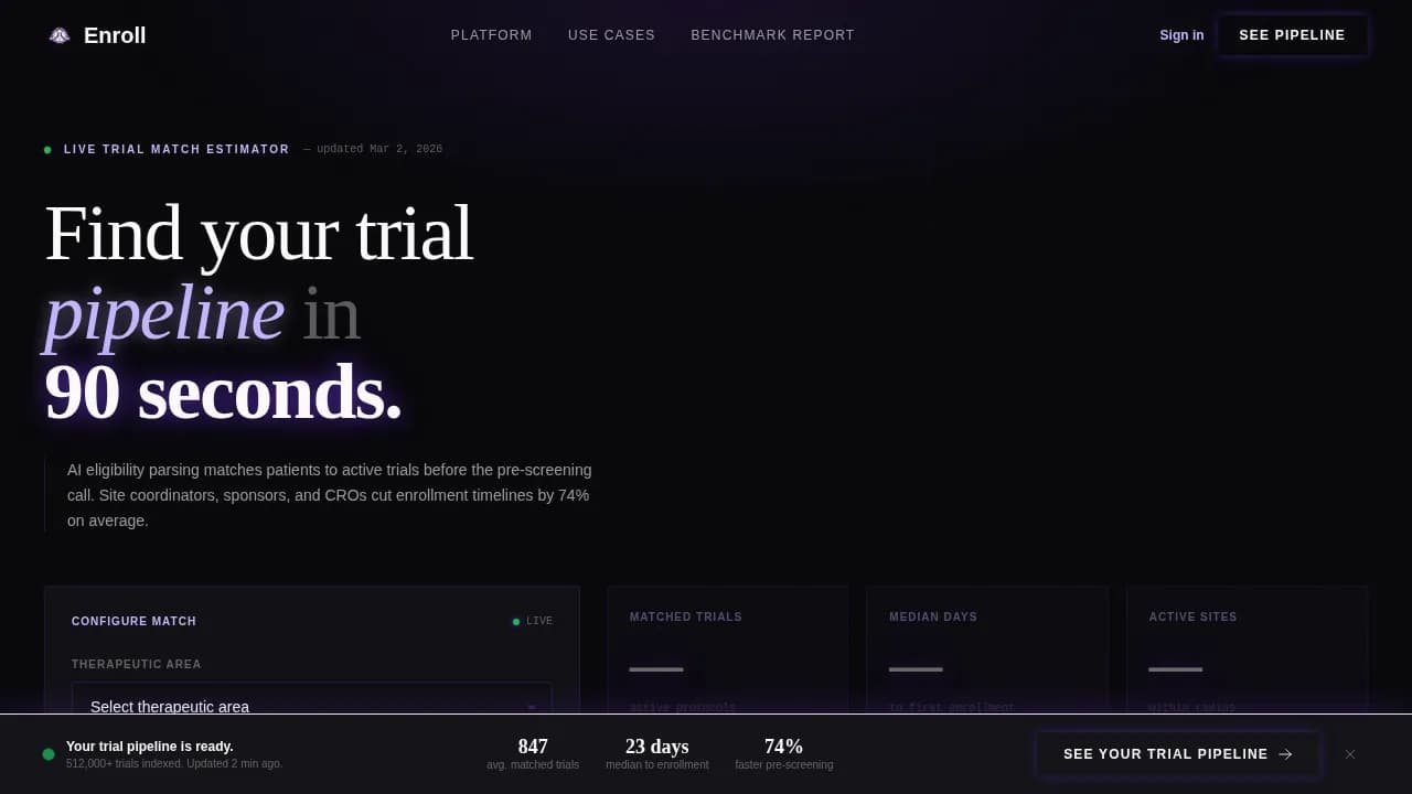 Nexus — Intelligent Healthcare Matching Landing Page Template
