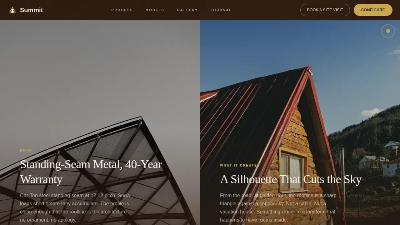 Elevate — Premium Custom Home Design Landing Page Template