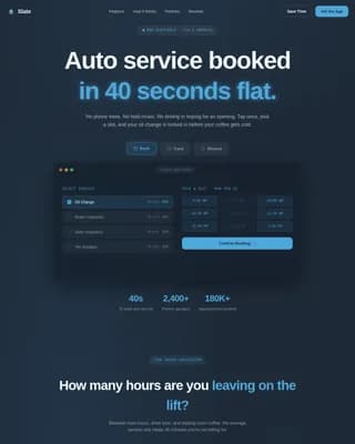 Chronos — Intelligent Automotive Booking Landing Page Template