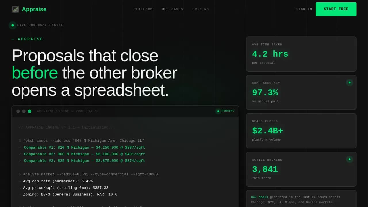 Appraise — Instant Property Proposal Landing Page Template