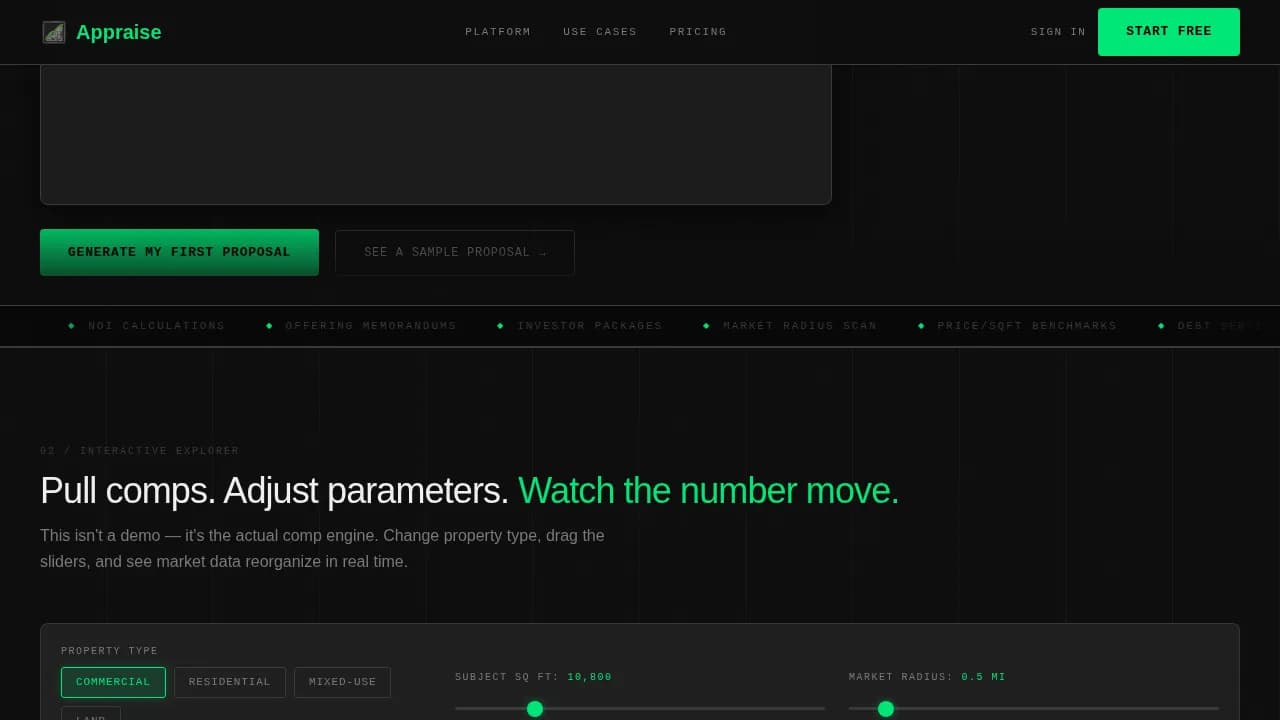 Appraise — Instant Property Proposal Landing Page Template