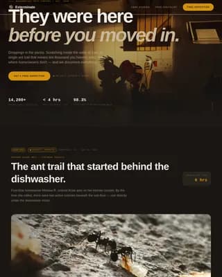 Residential Pest Control Website Template for Homeowners