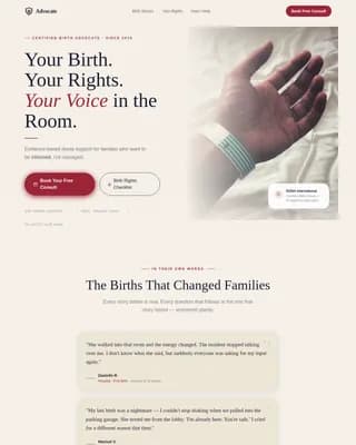 Empower — Transformative Birth Support Landing Page Template