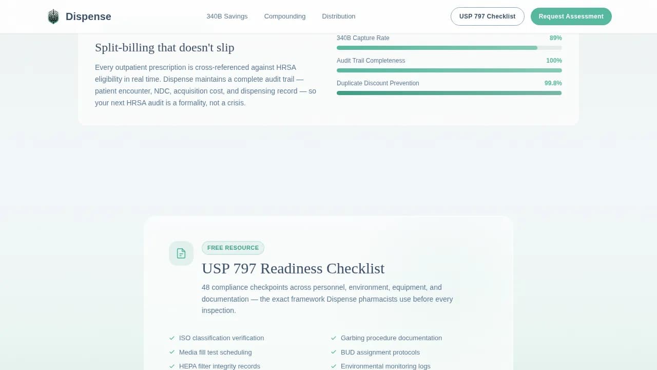Dispense — Hospital Pharmacy Landing Page Template