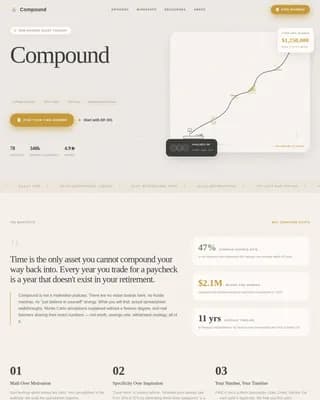 Compound — FIRE Retirement Podcast Landing Page Template