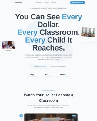Seedling — Early Childhood Education Landing Page Template