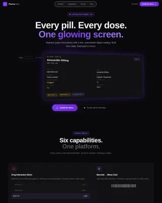 Pharma - Swipeable Digital Formulary Landing Page Template