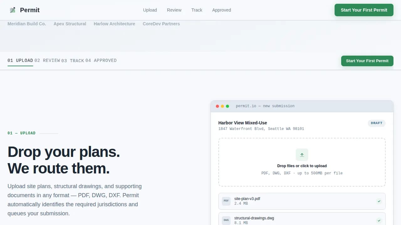 Permit — Government Application Landing Page Template