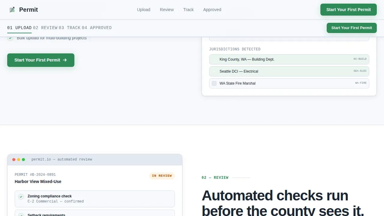 Permit — Government Application Landing Page Template