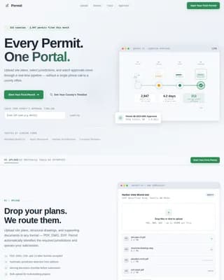 Permit — Government Application Landing Page Template