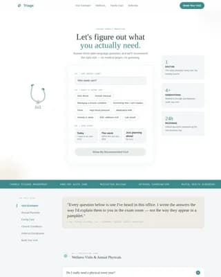 Triage — Family Medicine Clinic Landing Page Template