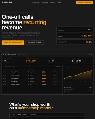 Maintain — Brutalist Membership Landing Page Template