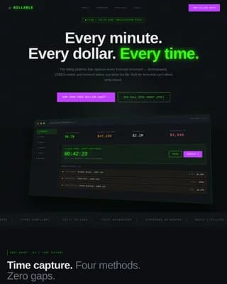 Billable — Legal Billing Dashboard Landing Page Template