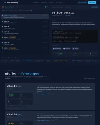 Changelog — Vue Documentation Landing Page Template