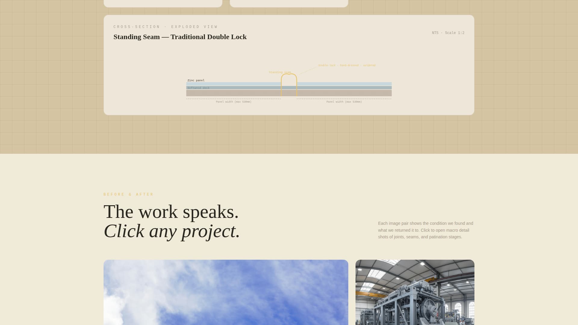 Patina - Authoritative Zincrestoration Landing Page Template