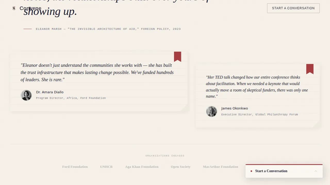 Nonprofit Leader Career Professional Website Template