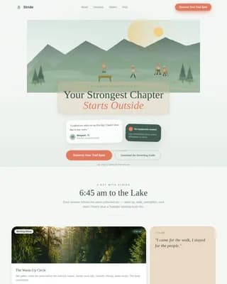 Outdoor Senior Fitness Trainer Quiz-Matching Website Template