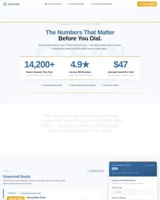 Squeegee — Smart Window Cleaning Landing Page Template