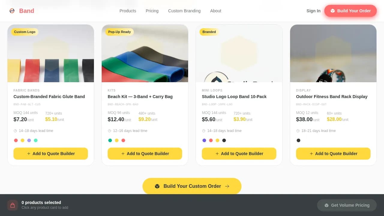 Band — Dynamic Fitness Equipment Landing Page Template
