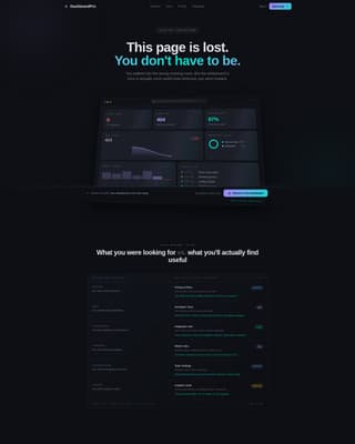 SaaS 404 Error Product Discovery Website Template