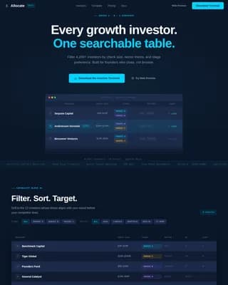 Allocate — Smart Investment Discovery Landing Page Template