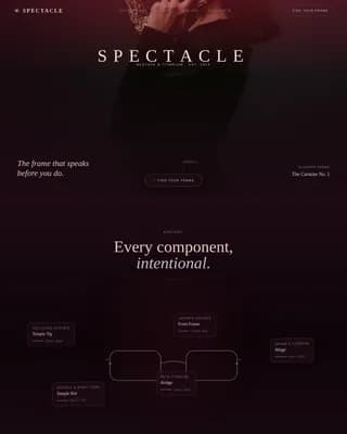 Spectacle — Premium Eyewear Retail Landing Page Template