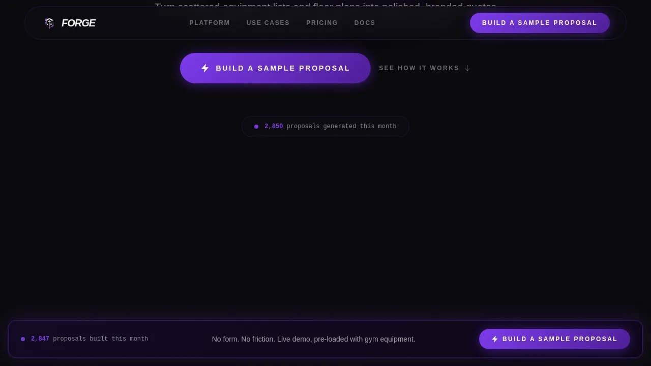 Forge — Elite Fitness Membership Landing Page Template