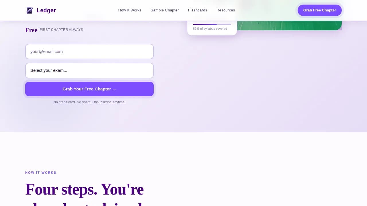 Ledger — Premium Accounting Education Landing Page Template