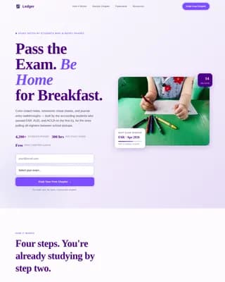 Ledger — Premium Accounting Education Landing Page Template