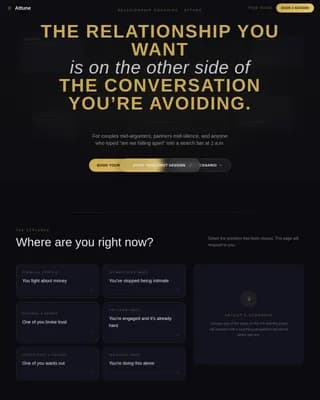 Attune - Luxury Relationship Coaching Landing Page Template