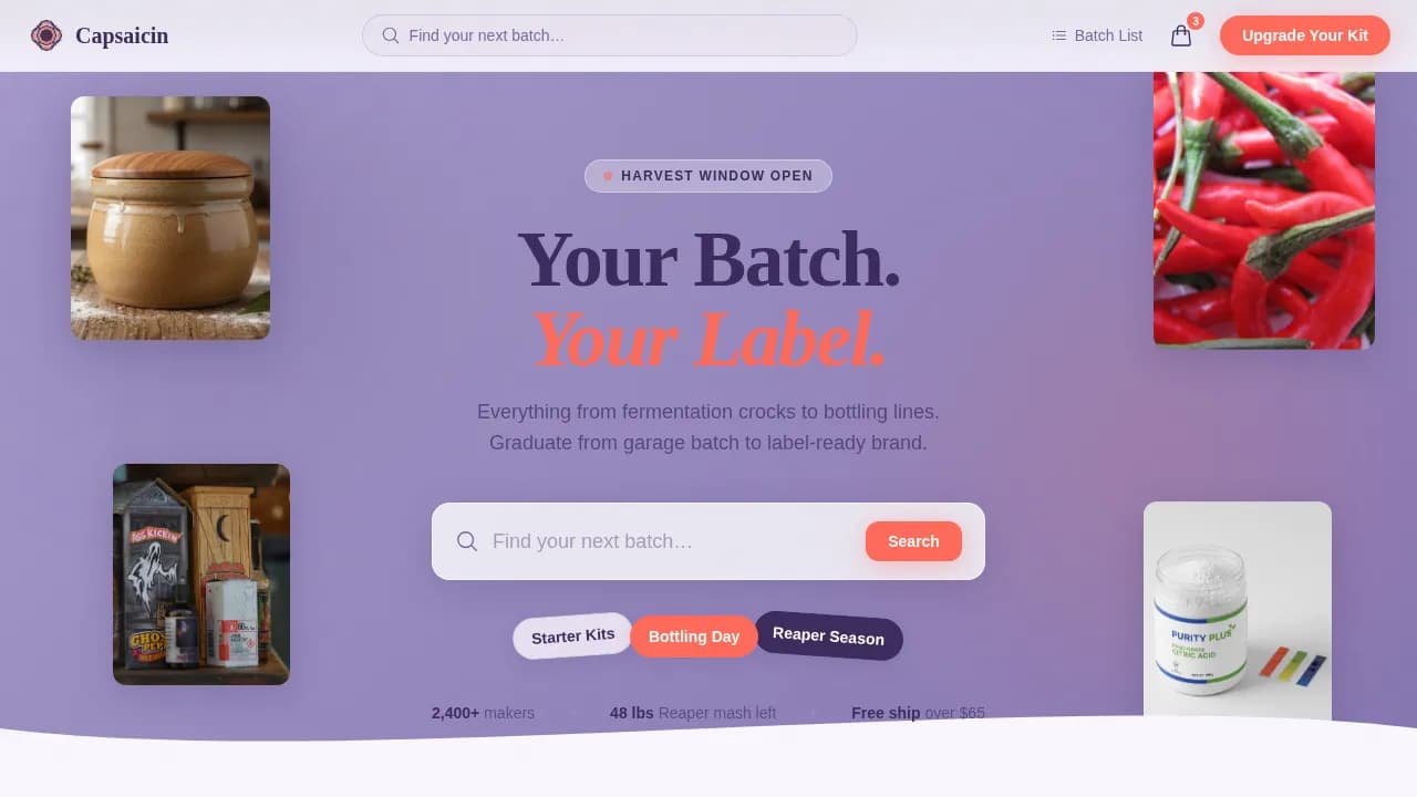 Hobby & Passion Supplies Professional Website Template