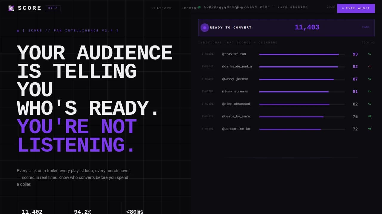 Score — Instant AI Lead Scoring Landing Page Template