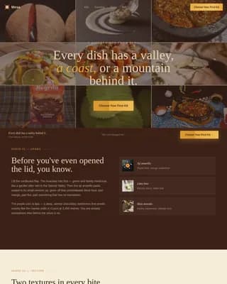Mesa — Gourmet Peruvian Meals Landing Page Template
