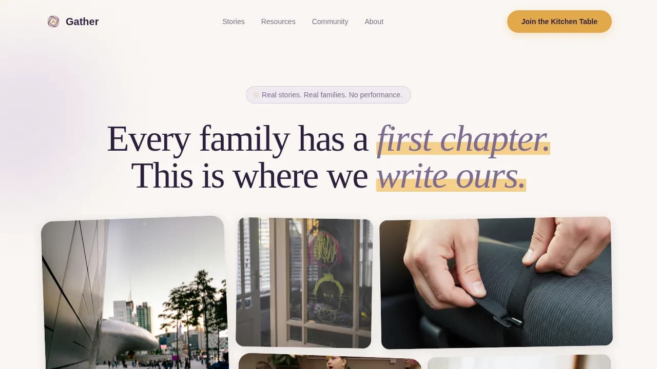 Kinship — Inclusive Adoption Community Landing Page Template