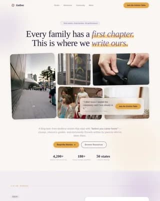 Kinship — Inclusive Adoption Community Landing Page Template