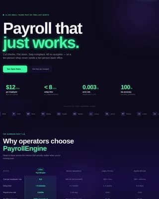 Payroll — Rapid Recruitment Platform Landing Page Template