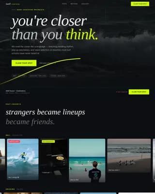 Swell — Ultimate Surfing Coaching Landing Page Template
