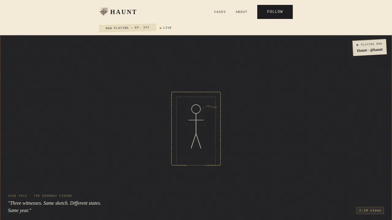 Haunt — Elite Paranormal Investigation Landing Page Template