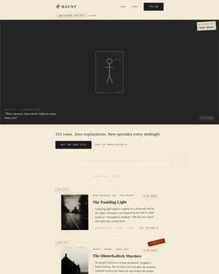 Haunt — Elite Paranormal Investigation Landing Page Template