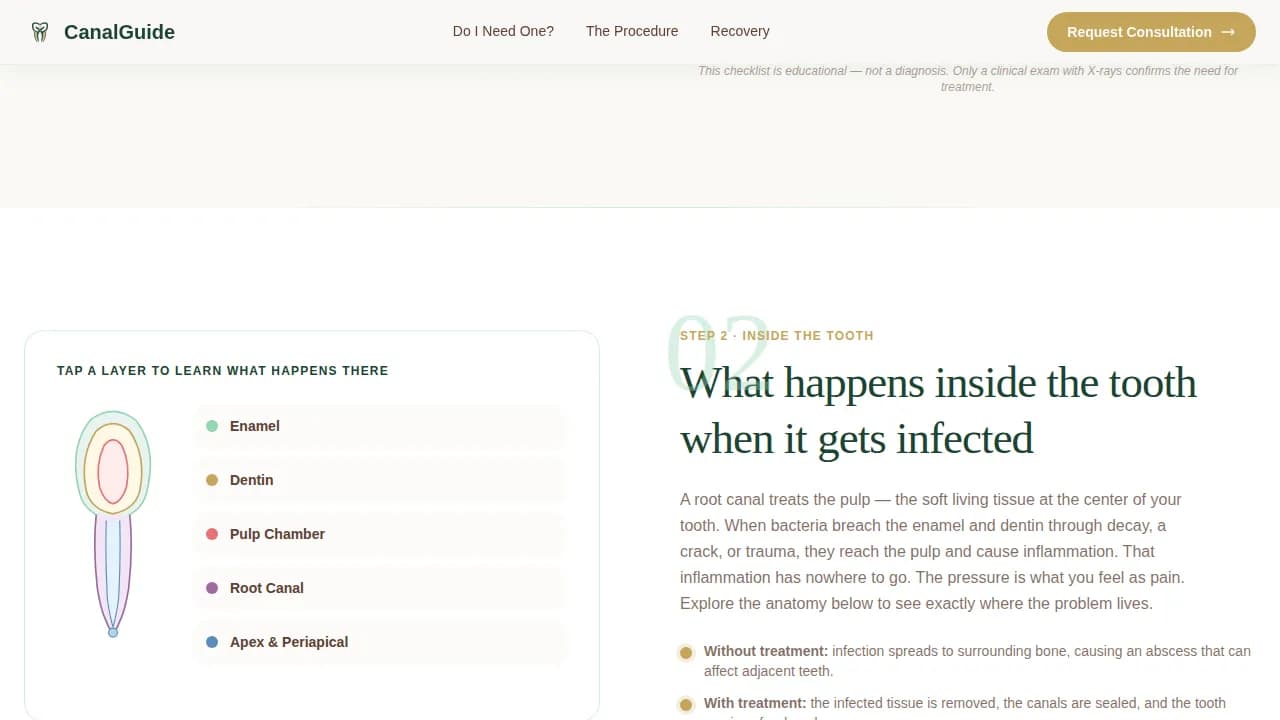 Endodontic — Advanced Root Canal Therapy Landing Page Template